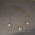 New Design/925 Silver Plating Gold CZ with Lucky Clover Bracelet/Fashion Jewelry